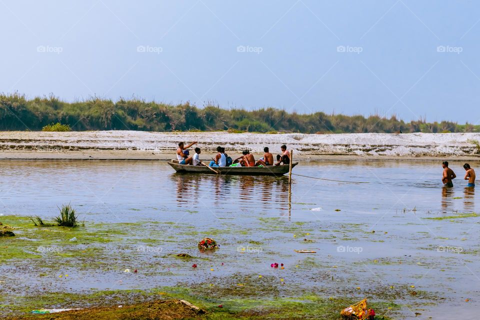 ganga river view dalmau uttar pradesh in India