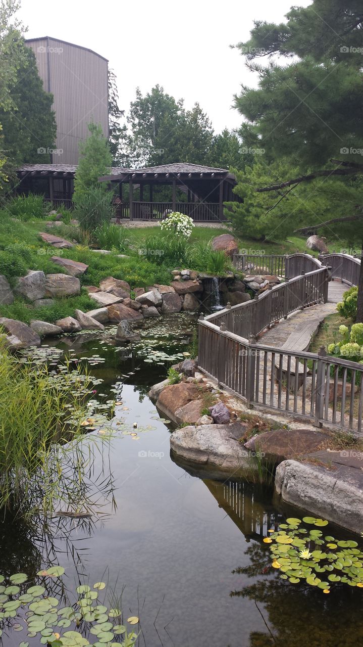 Japanese Garden Stream. At The House on the Rock