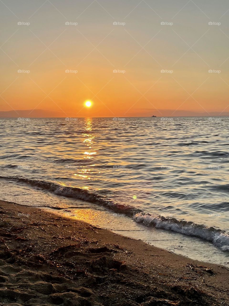 Sea view at the sunset, Greece,Perea