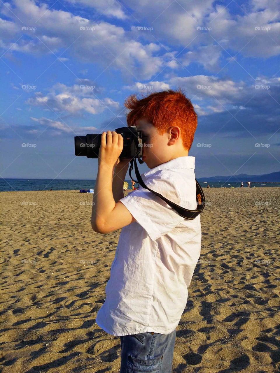 Ginger boy with Nikon