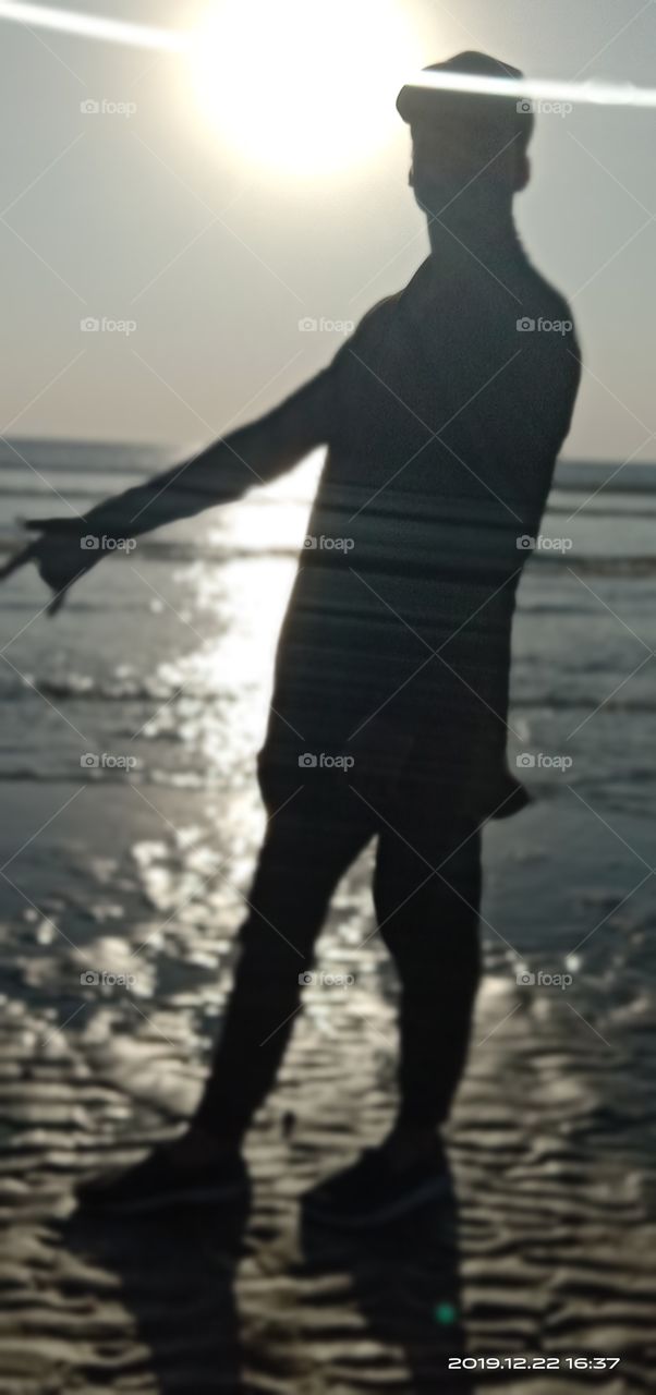 Sunset waiting for rainbow