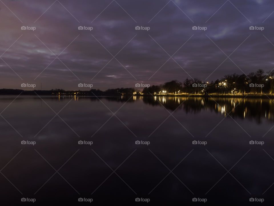 Lake at night