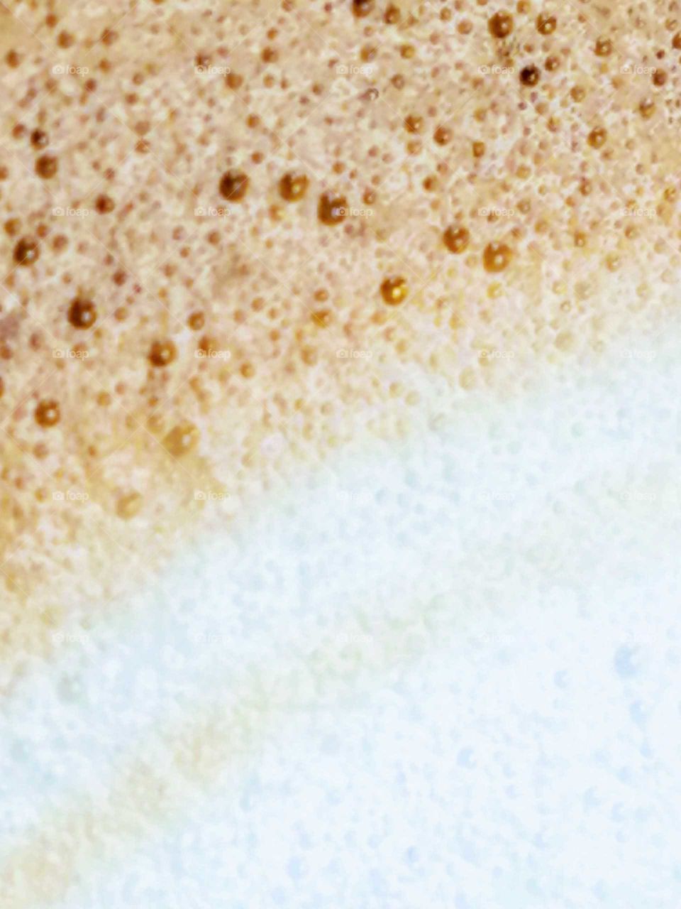Macro shot of coffee foam