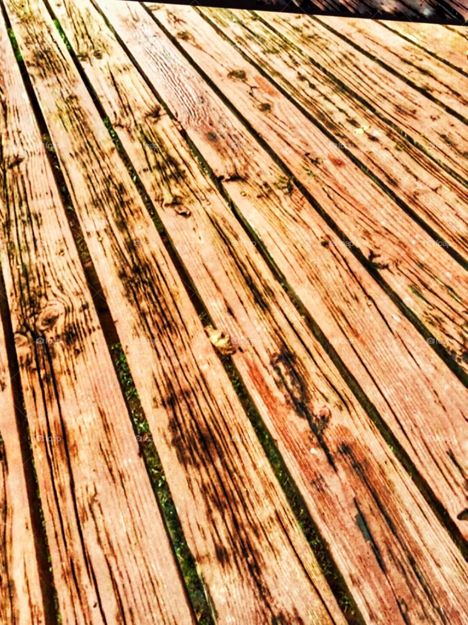 Old wood decking 