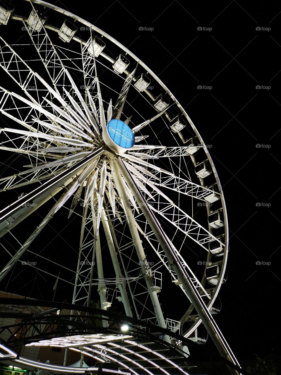 Large ferris wheel.