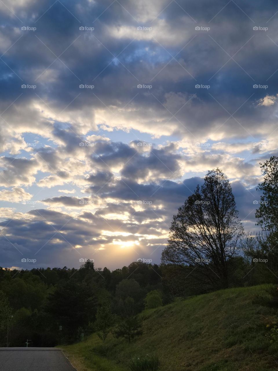 Beautiful evening sunset