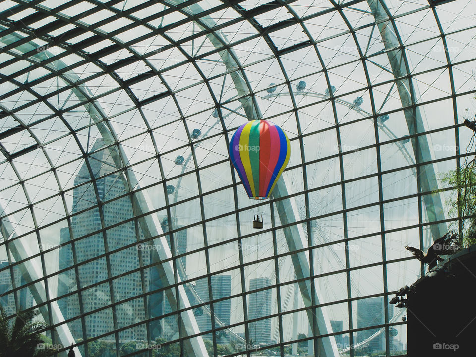 air balloon in nature park in central region of singapore