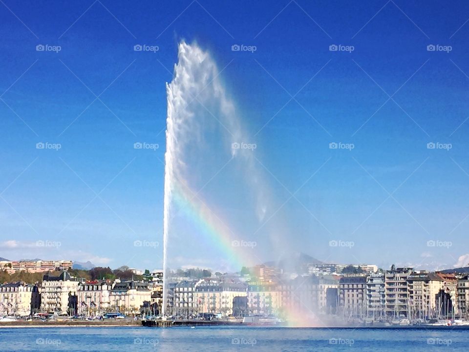 Rainbow over Geneva lake