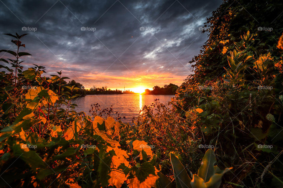 Gorgeous sunrise on the lake