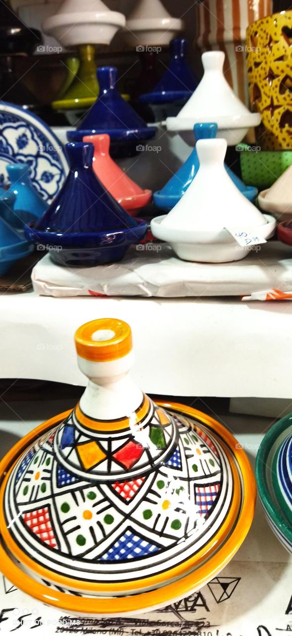 beautiful Moroccan pottery.