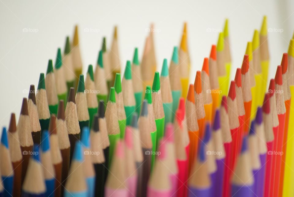 Arrangement of color pencil