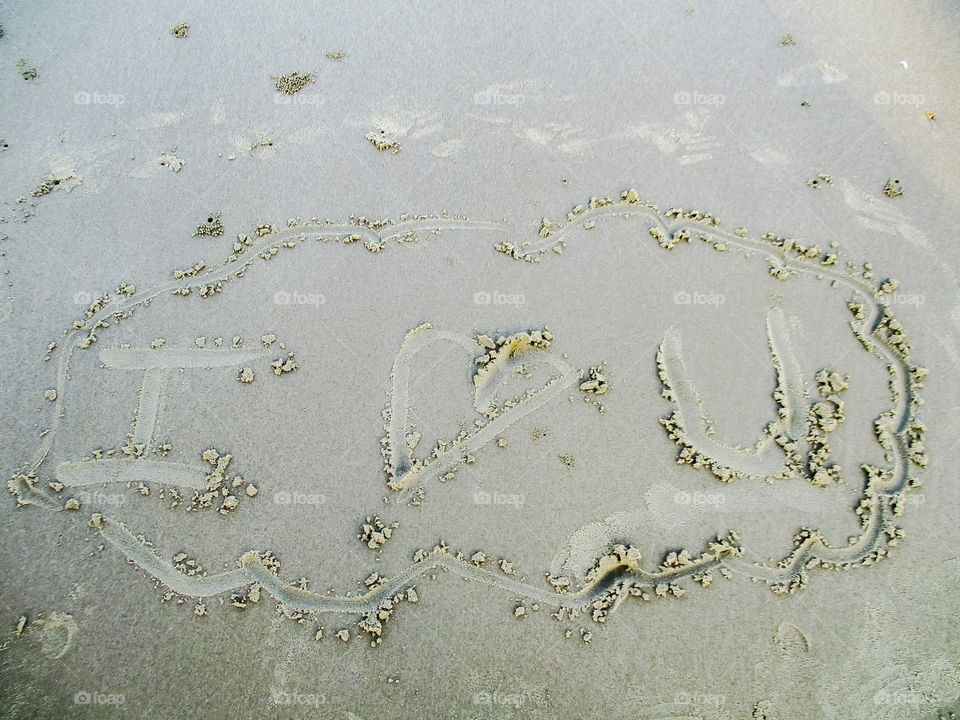 write on the beach