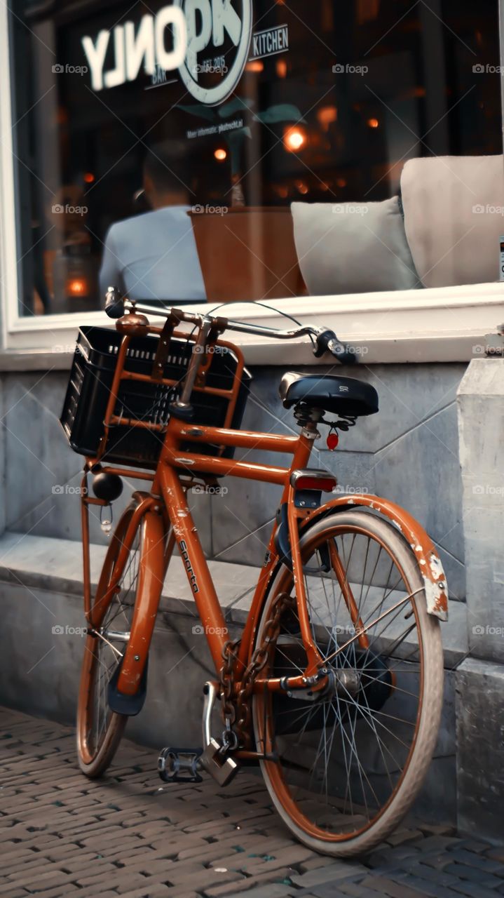 Bicycle Locked With Chain