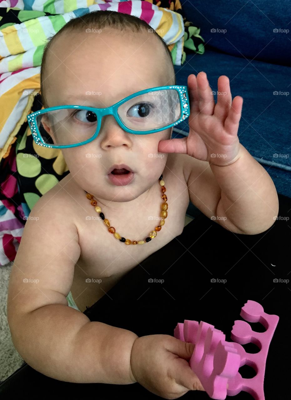 Baby with glasses 