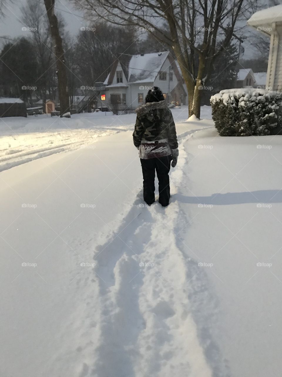 Taking a walk in the snow 