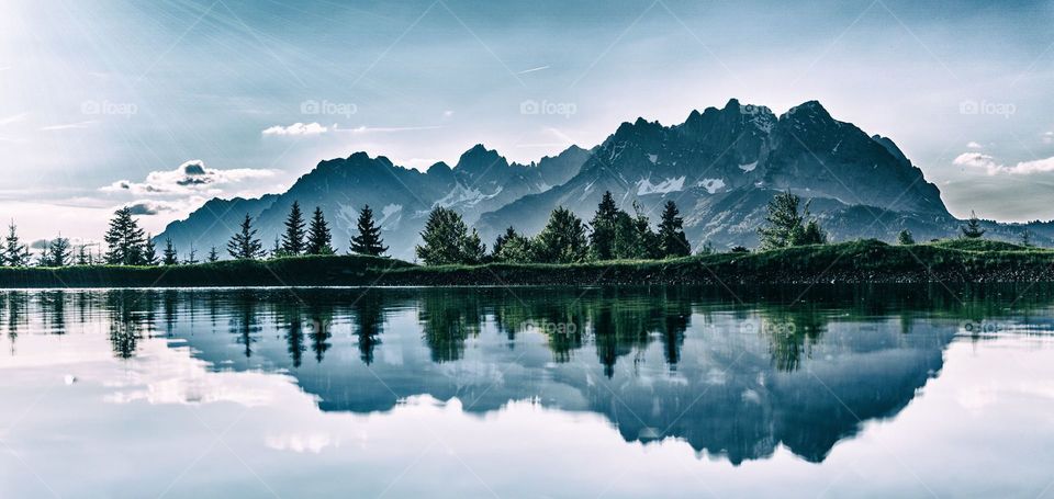 Water reflection mountain 