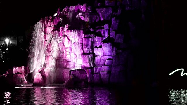 Purple waterfall