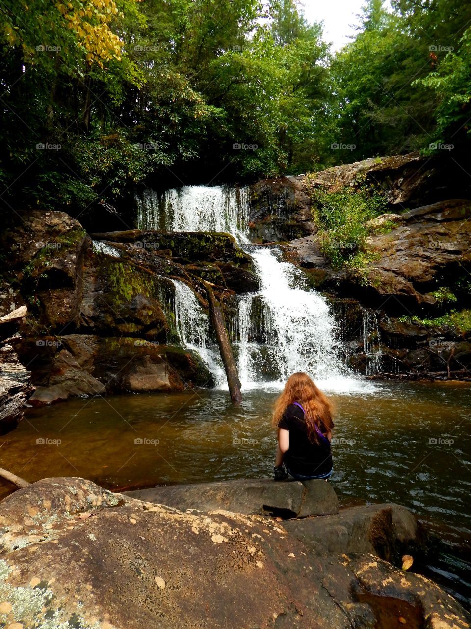Upper falls on Moccasin creek at Moccasin creek state park, Georgia