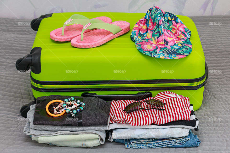 packing suitcase