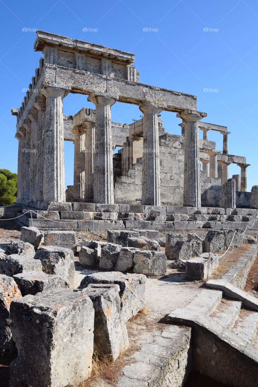 Temple of Aphaia in Aegina island, Greece