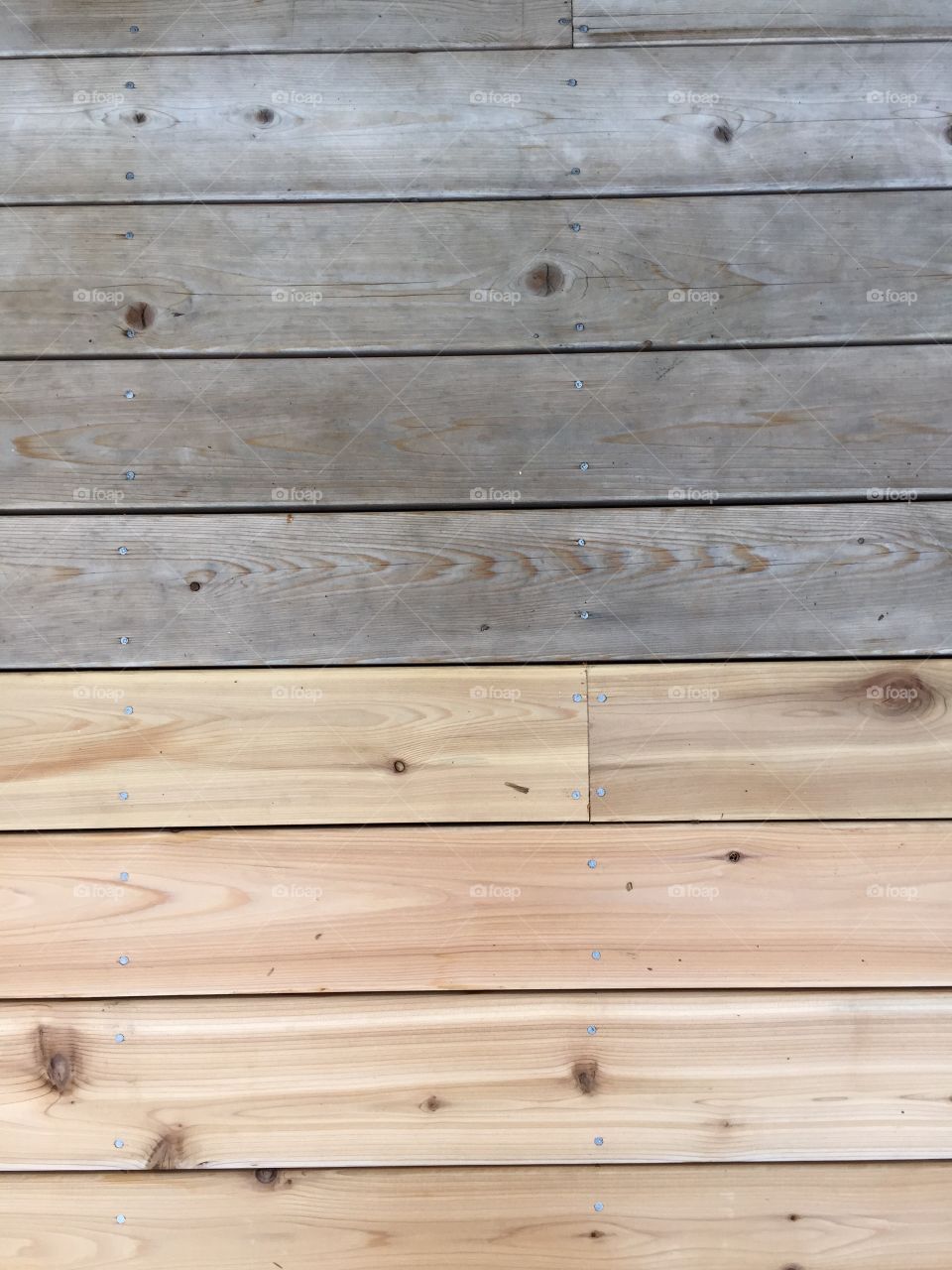 Cedar Shades. Planking the deck. 