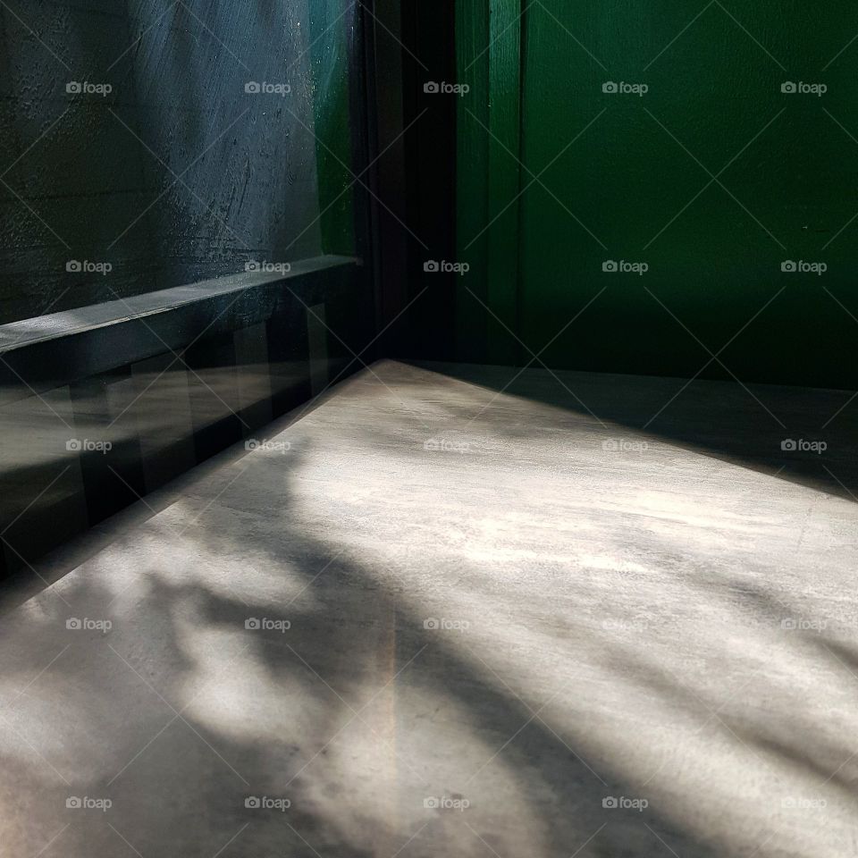 Light and shadow in dark room