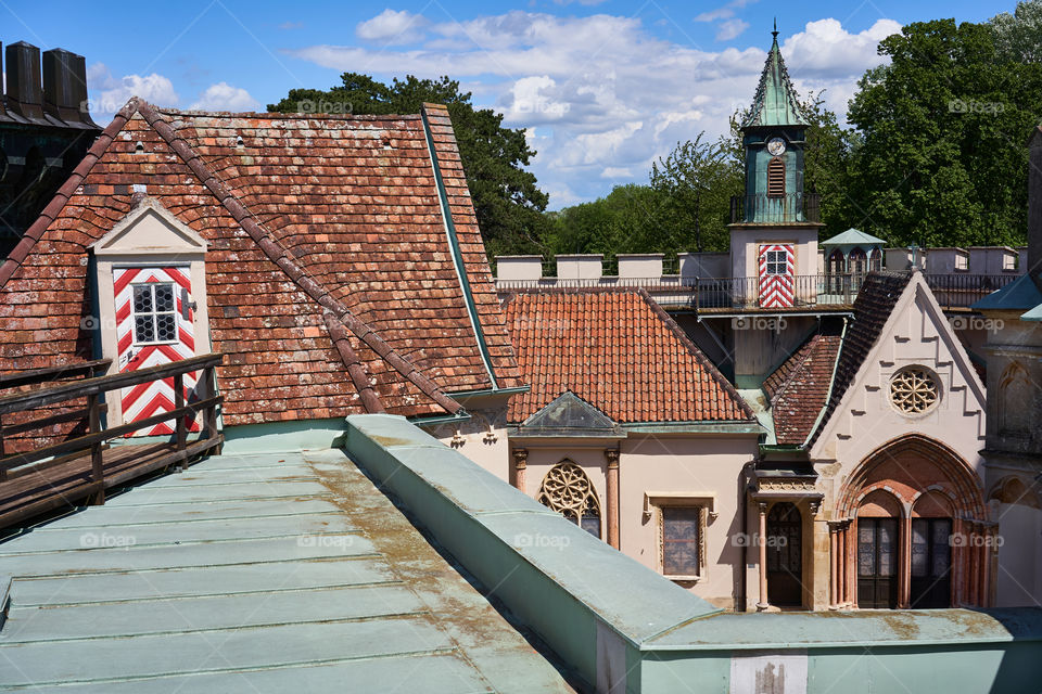 Old tile roofs 