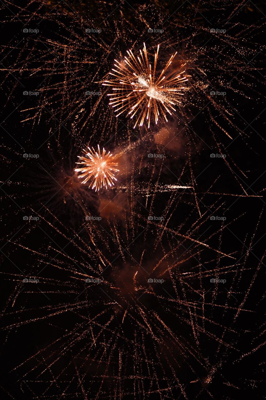 Fireworks are a class of low explosive pyrotechnic devices used for aesthetic and entertainment purposes.