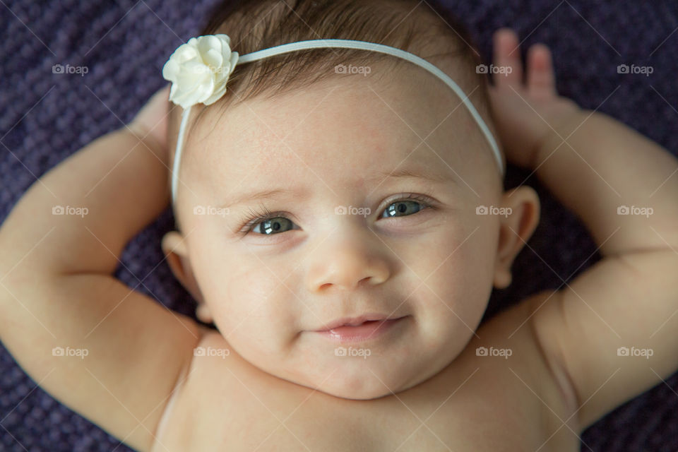 Infant, 4 Months, Hair Bow, Baby