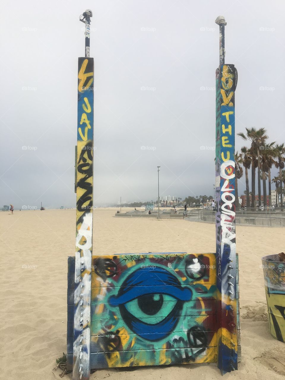 Beach art in California 