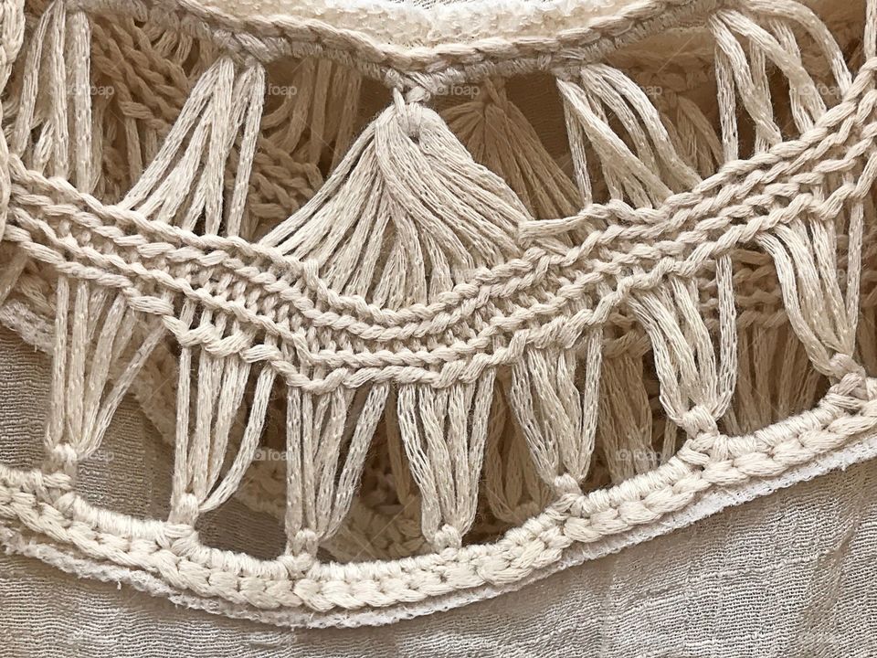 Close-up of cream colored cloth