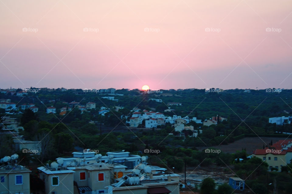 sunset in cyprus