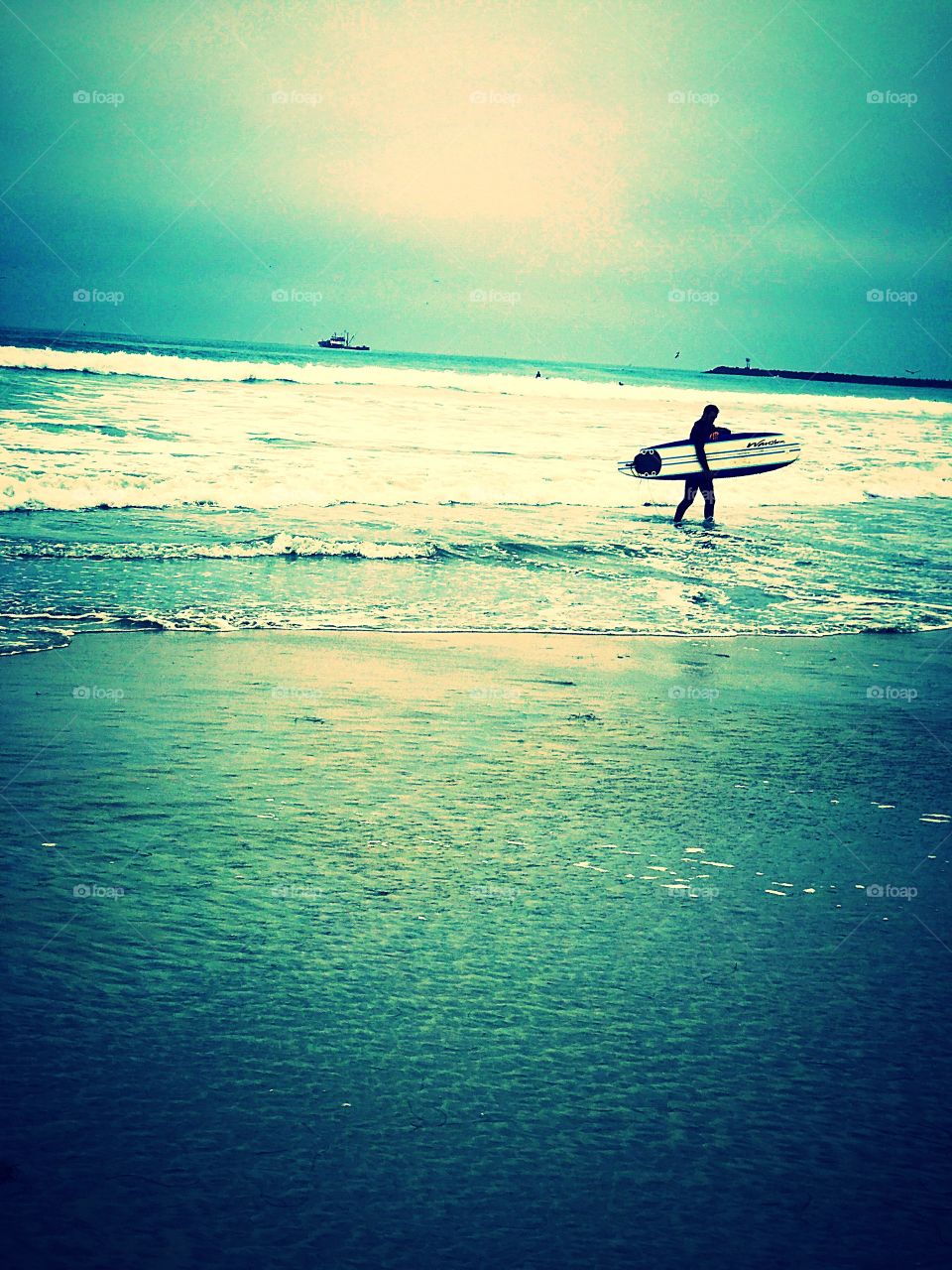 Lone surfer
