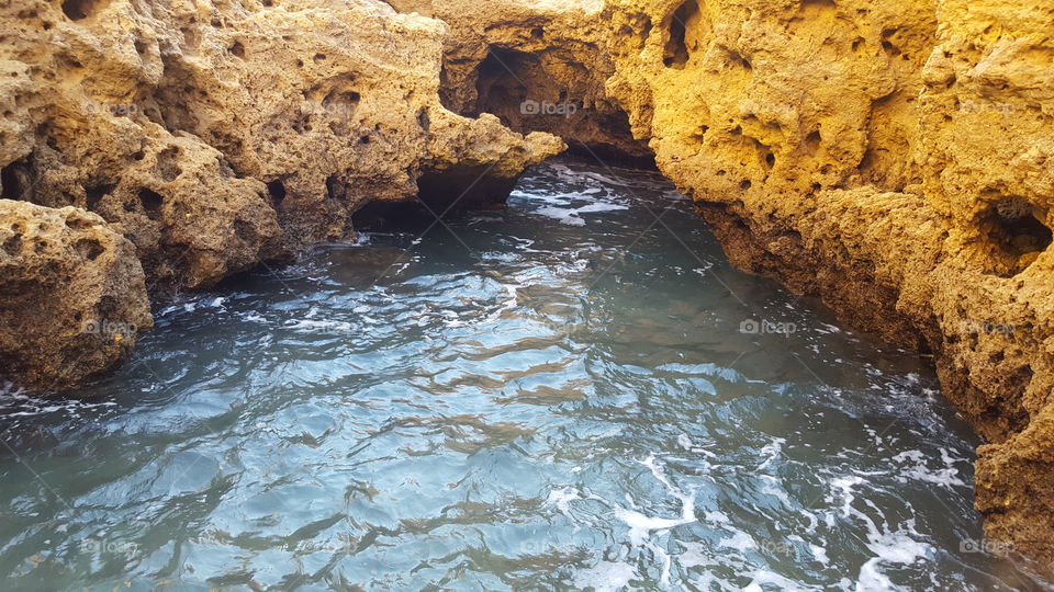 water filled cave
