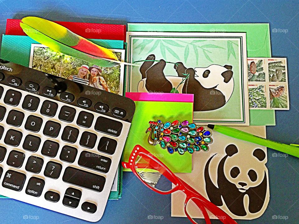 Desktop from above . Desktop from above 