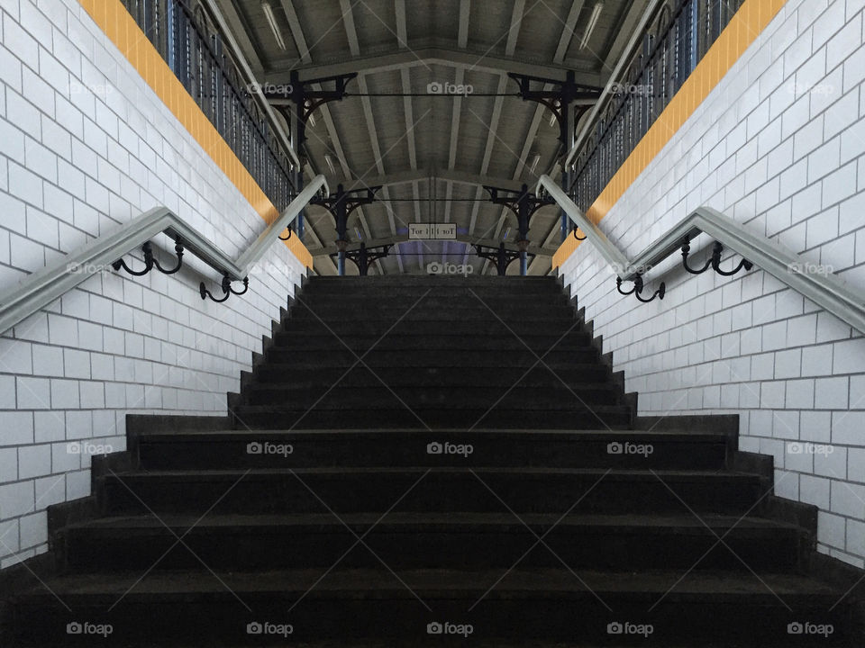 stairs at the railway station