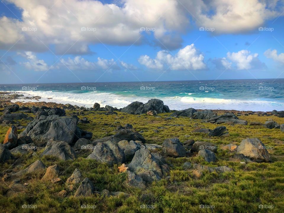 Rocks & Ocean view during our UTV excursion with Carnival Sunshine Cruise 2018