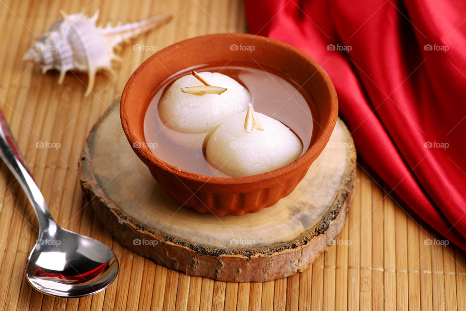 Indian traditional sweet dessert rasgulla