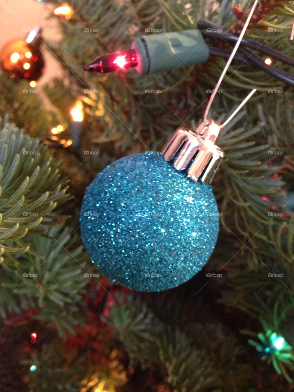 blue tree christmas ornament by melody