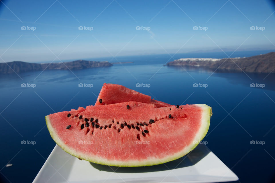 greece santorini watermelon by leicar9