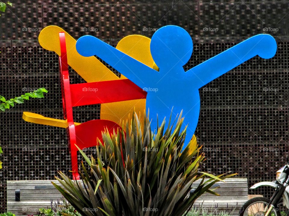 playful colorful statues