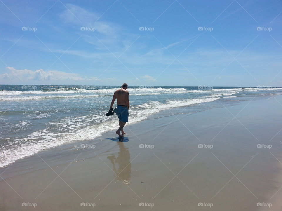 man on beach