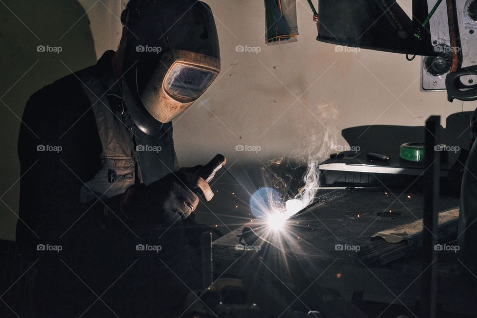 Welder, Metalwork, People, Flame, Grinder