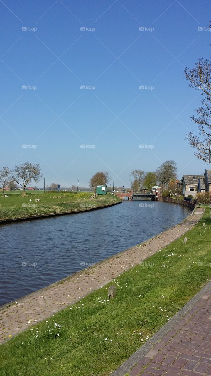 Friesland . Netherlands village 
