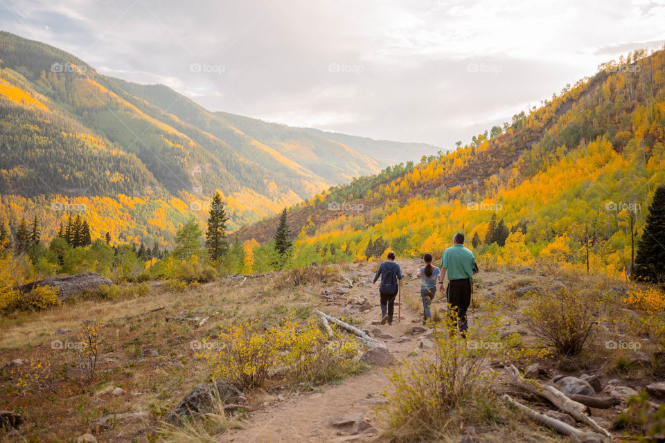 Hiking in fall