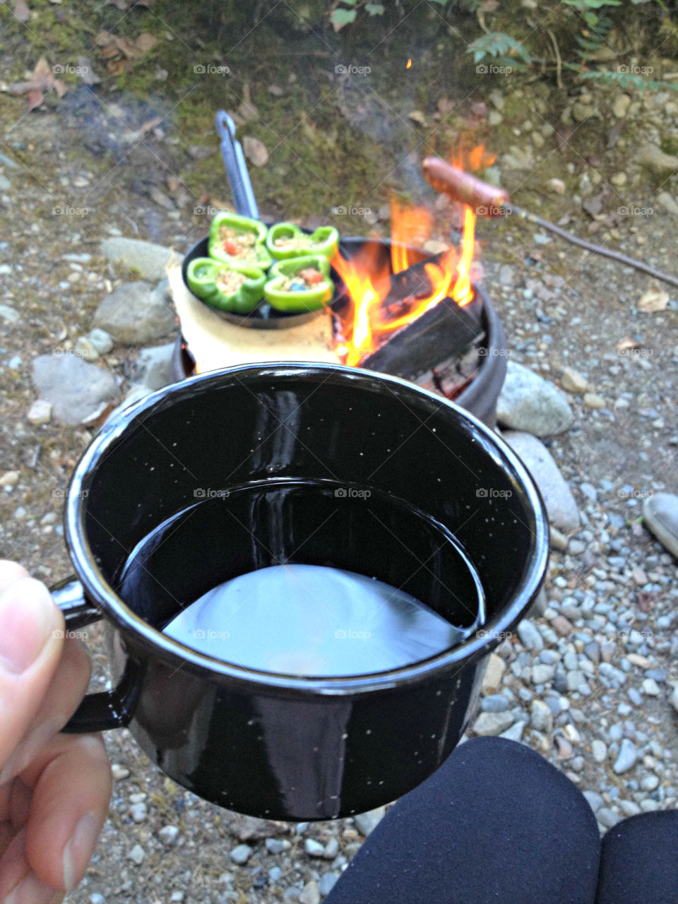 Black Coffee and Cooking Over the Campfire 