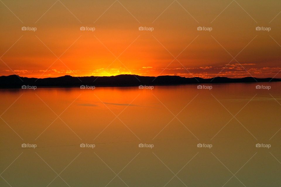 Sunset on Antilope Island - Utah