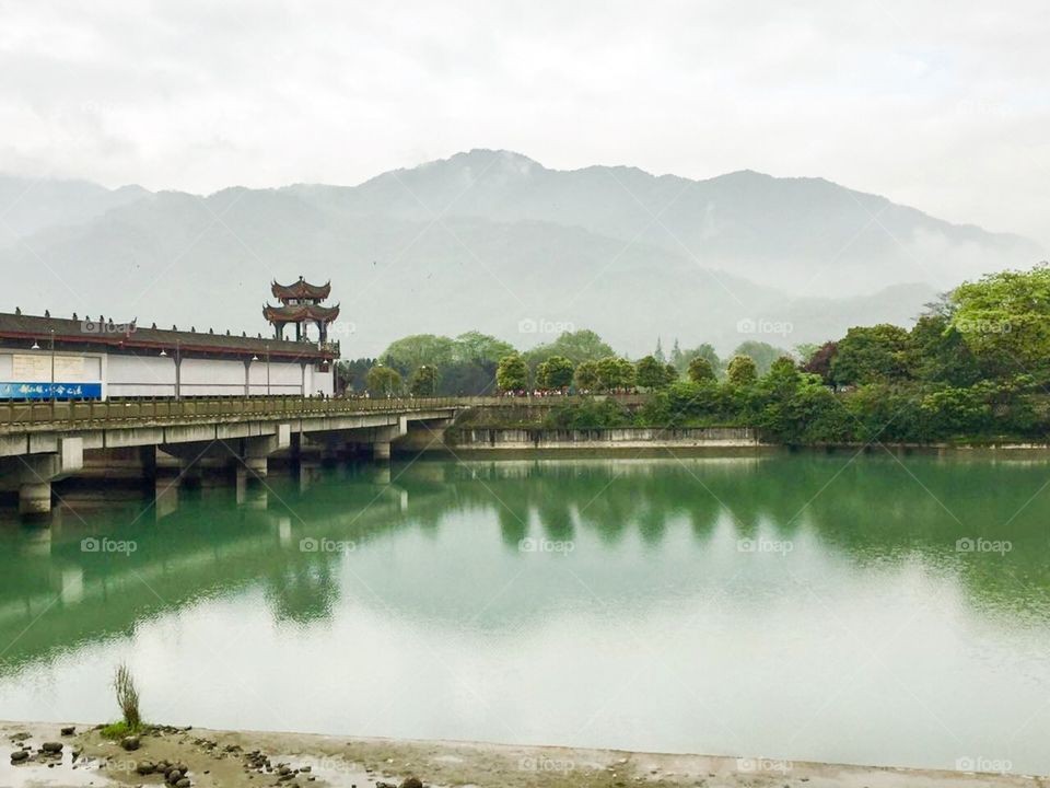 Beautiful mountain, tree, water, architecture, and beyond 