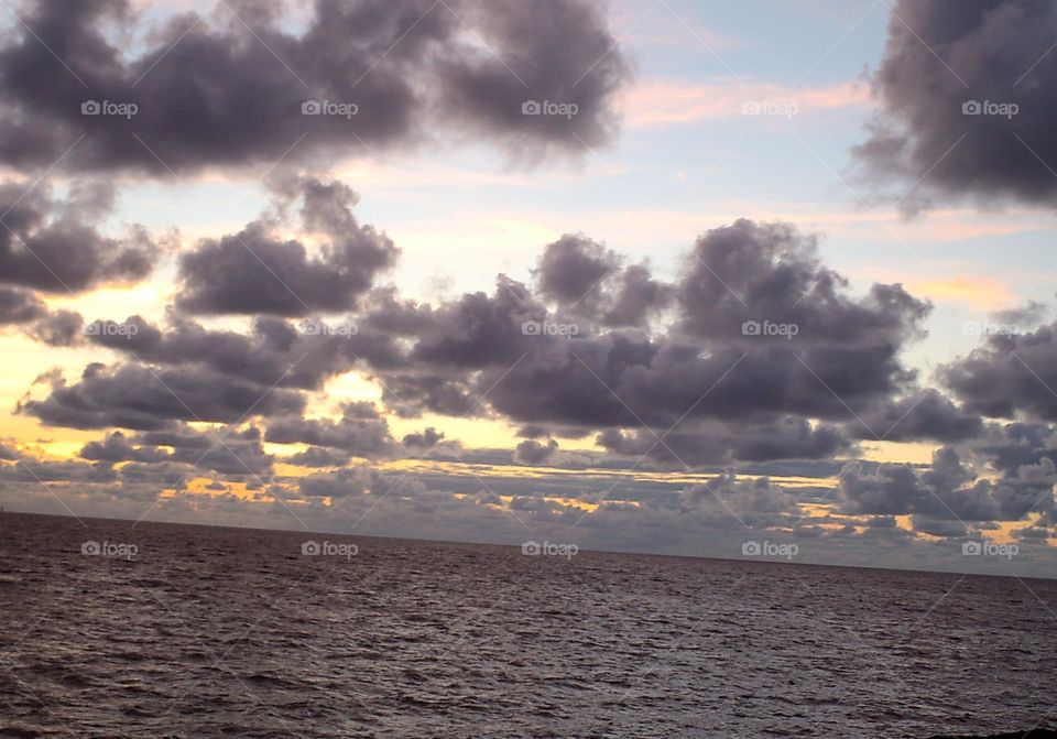 sunset at the northsea