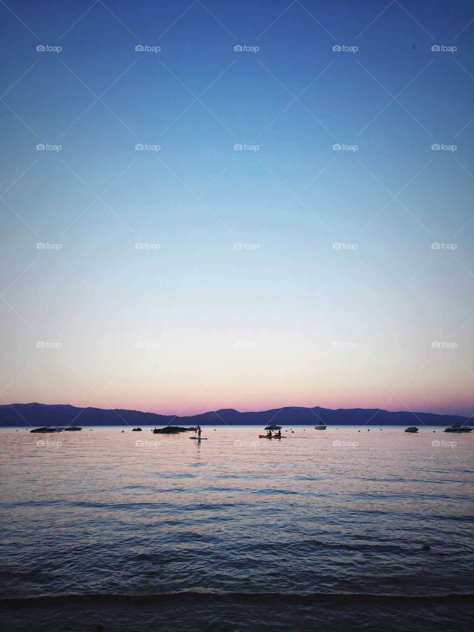 Paddle board at sunset